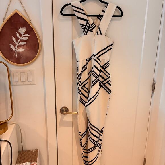 KEEPSAKE the Label Cross Neck Halter Geometric Print Jumpsuit XXS - Picture 4 of 12